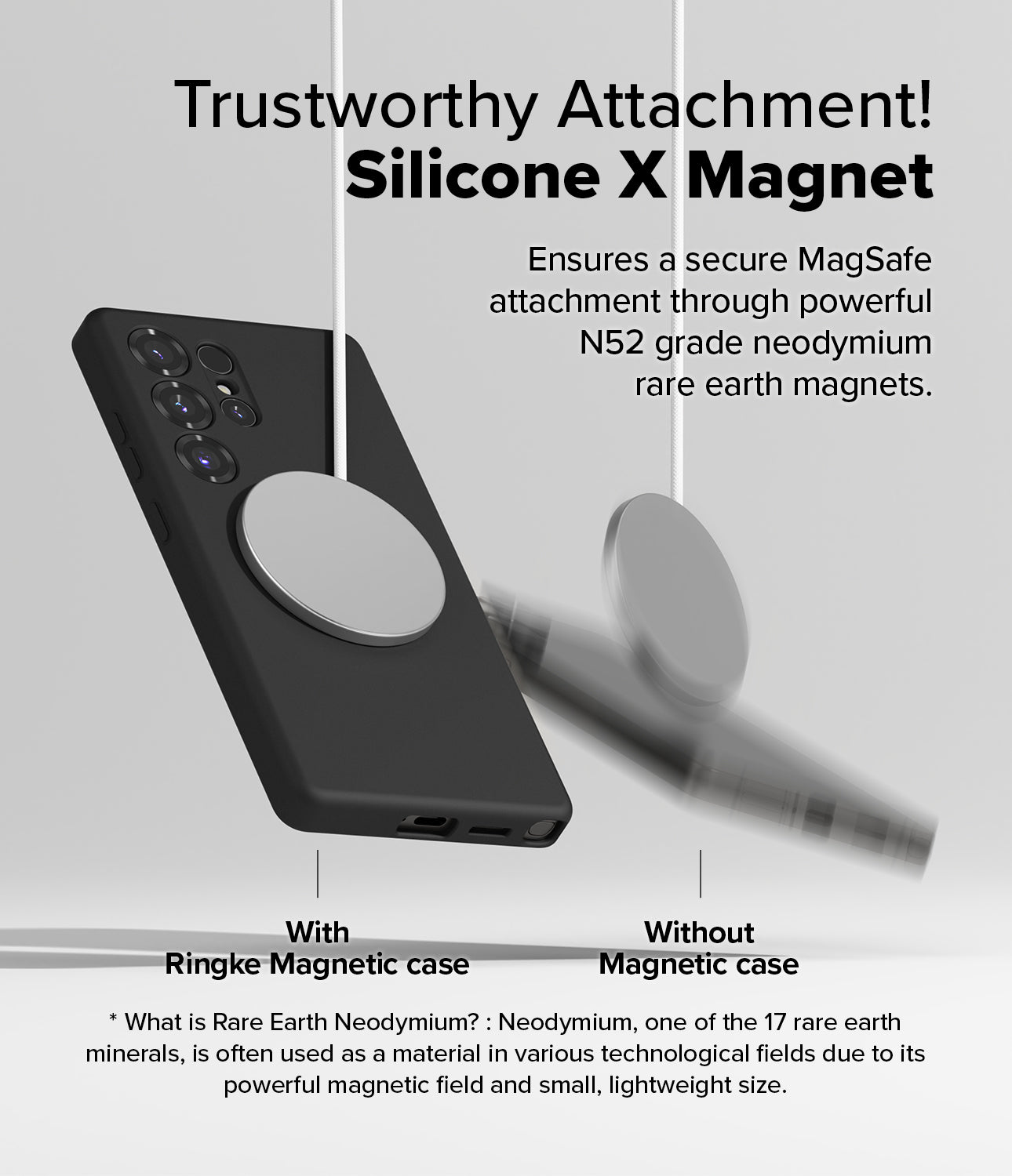 Galaxy S25 Ultra Silicone Magnetic | Trustworthy Attachment! Silicon X Magnet