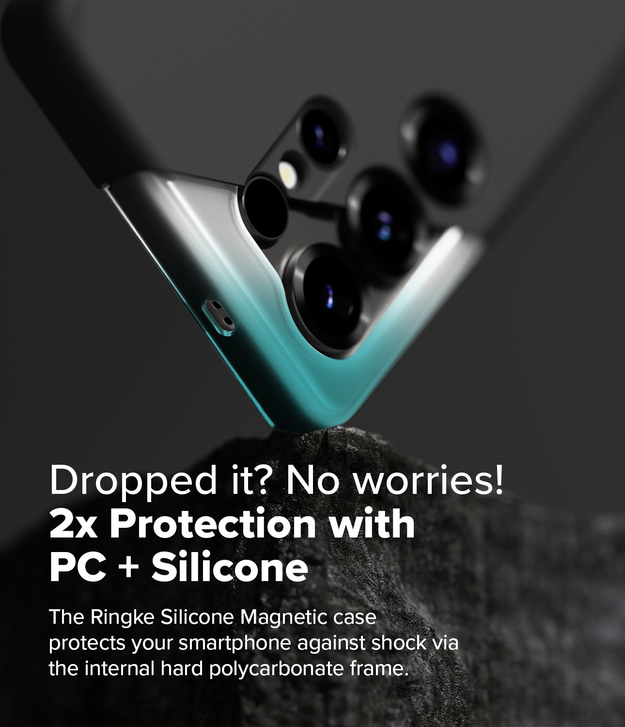 Galaxy S25 Ultra Silicone Magnetic | Dropped it? No worries! 2x Protection with PC + Silicone