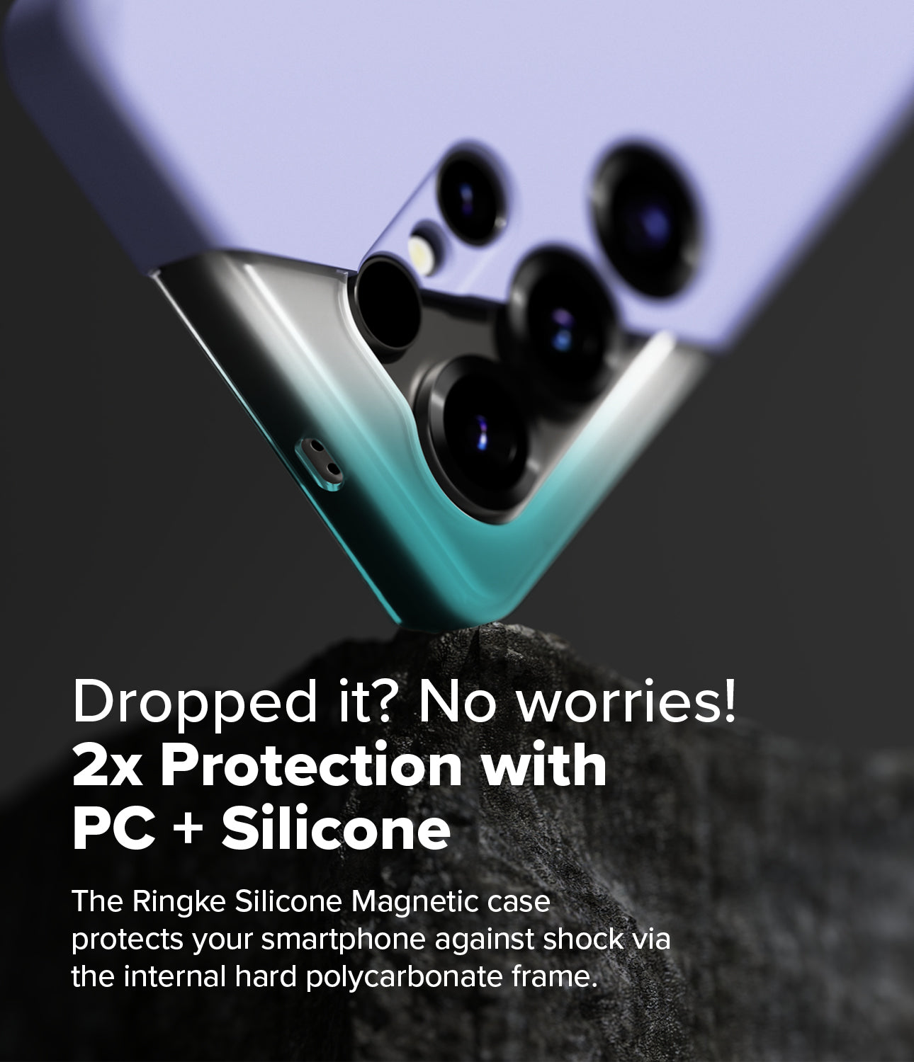 Galaxy S25 Ultra Silicone Magnetic | Dropped it? No worries! 2x Protection with PC + Silicone