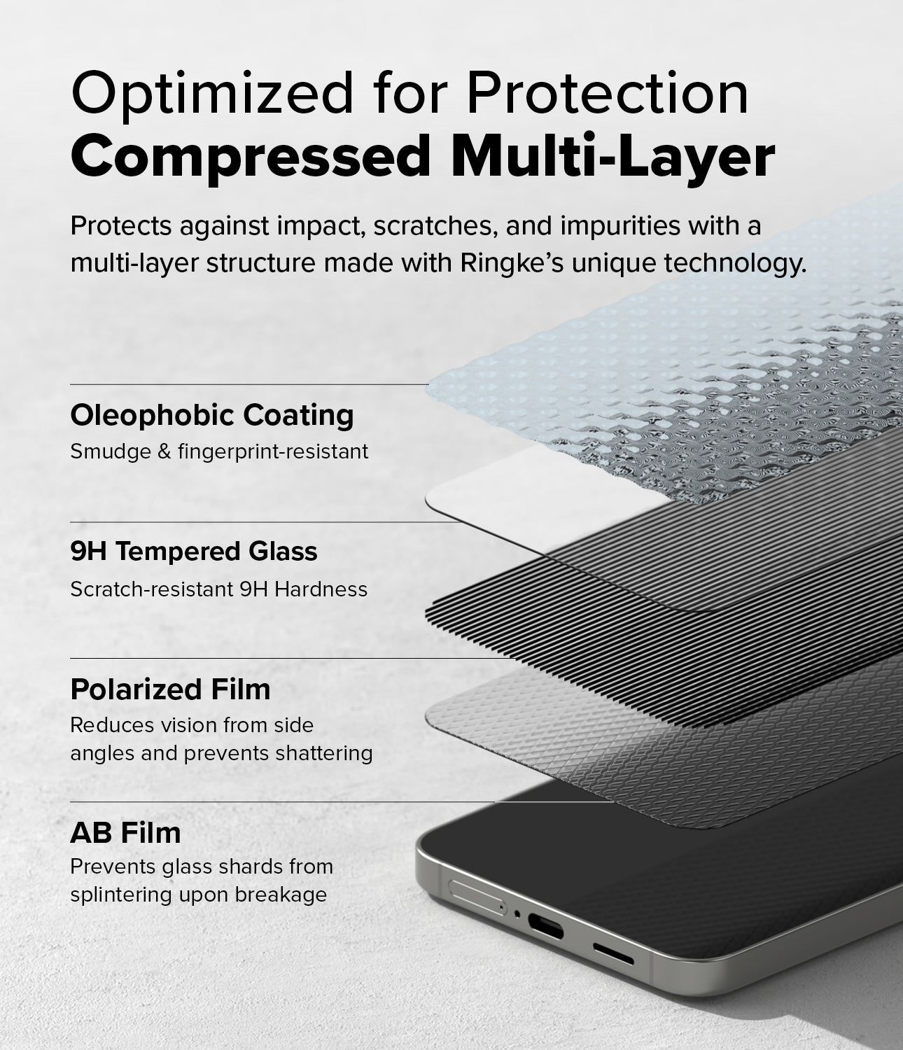 Galaxy S25 Screen Protector | Optimized for Protection Compressed Multi-Layer