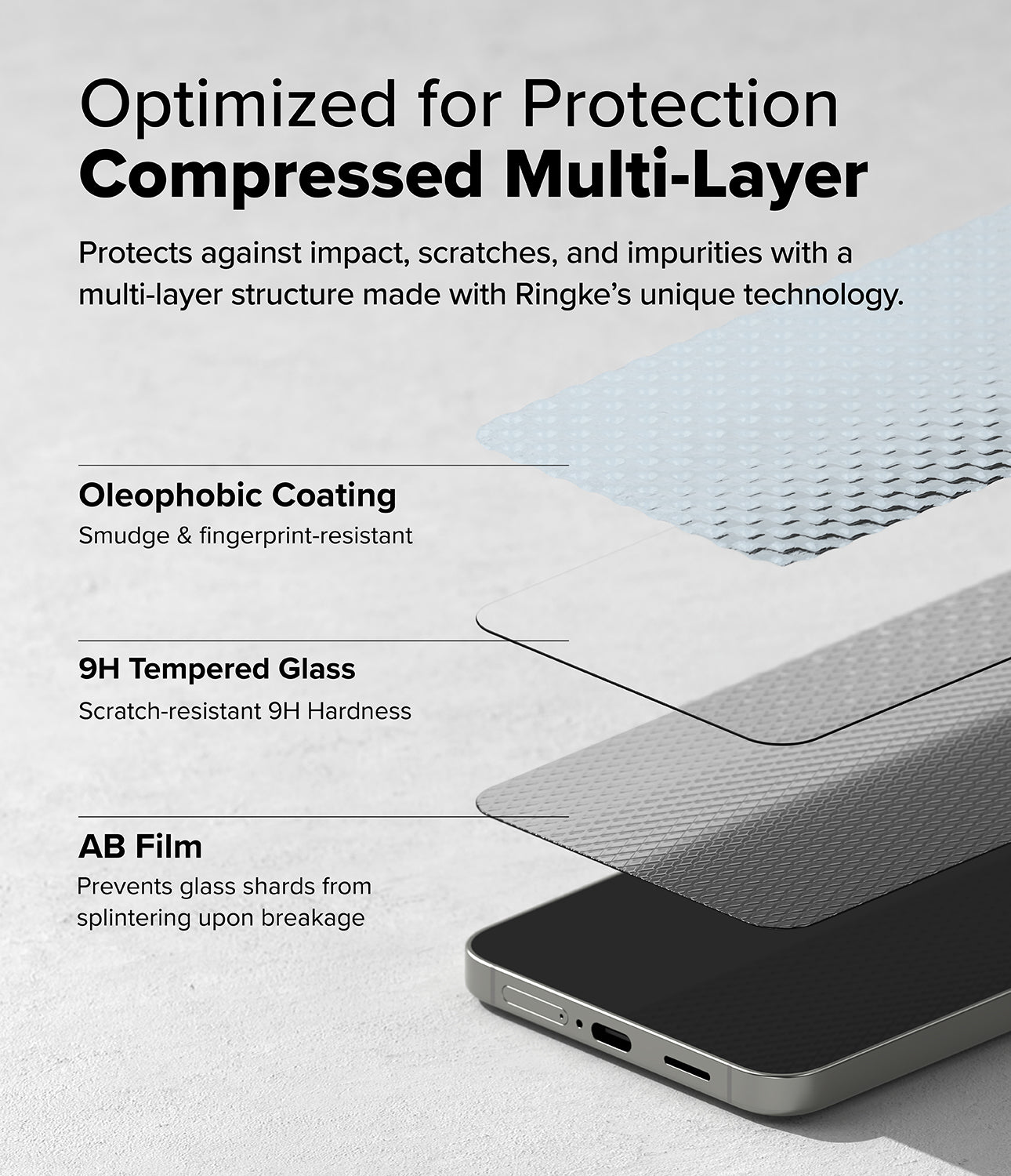 Galaxy S25 Screen Protector | Optimized for Protection Compressed Multi-Layer