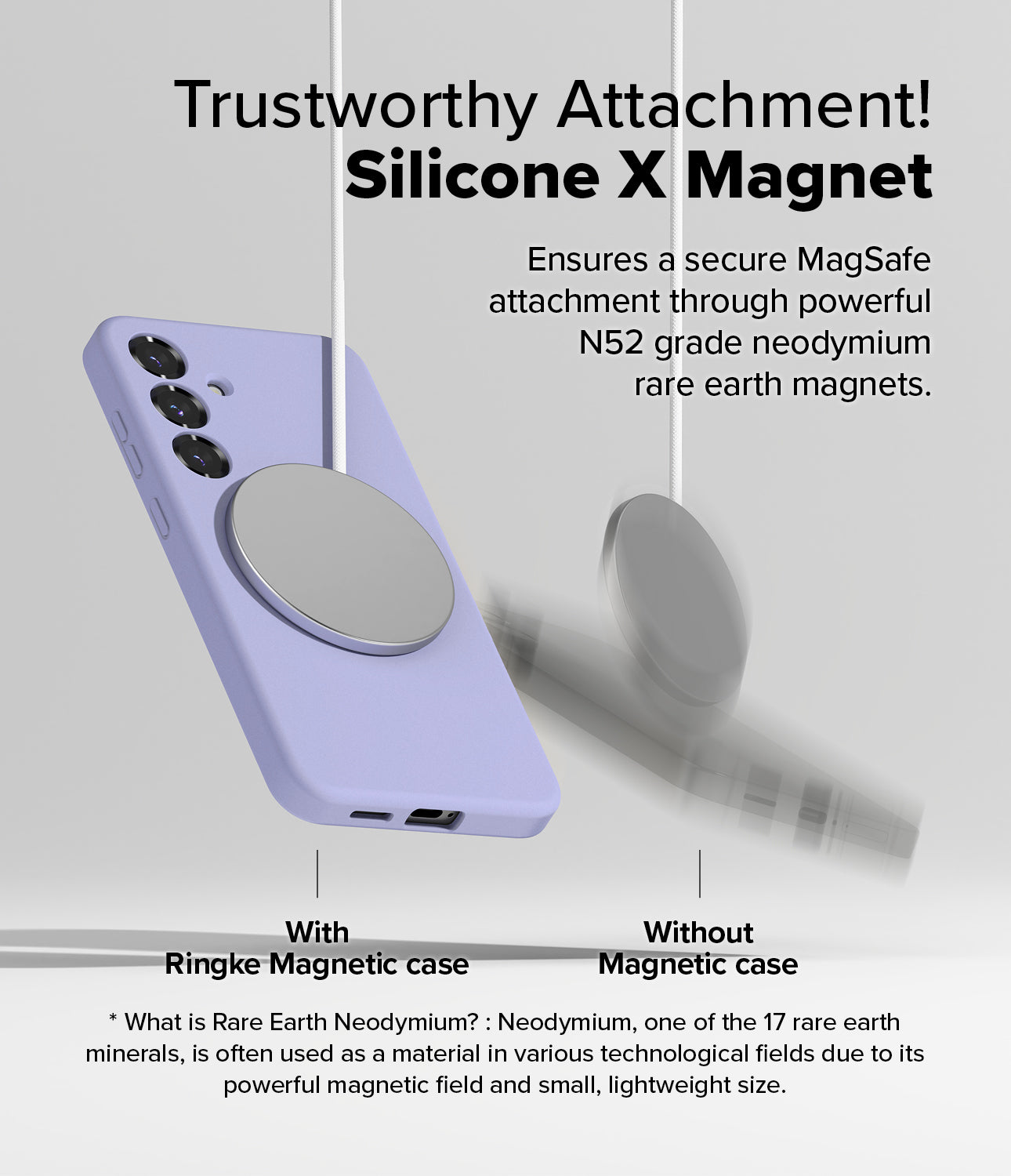 Galaxy S25 Silicone Magnetic | Trustworthy Attachment! Silicon X Magnet