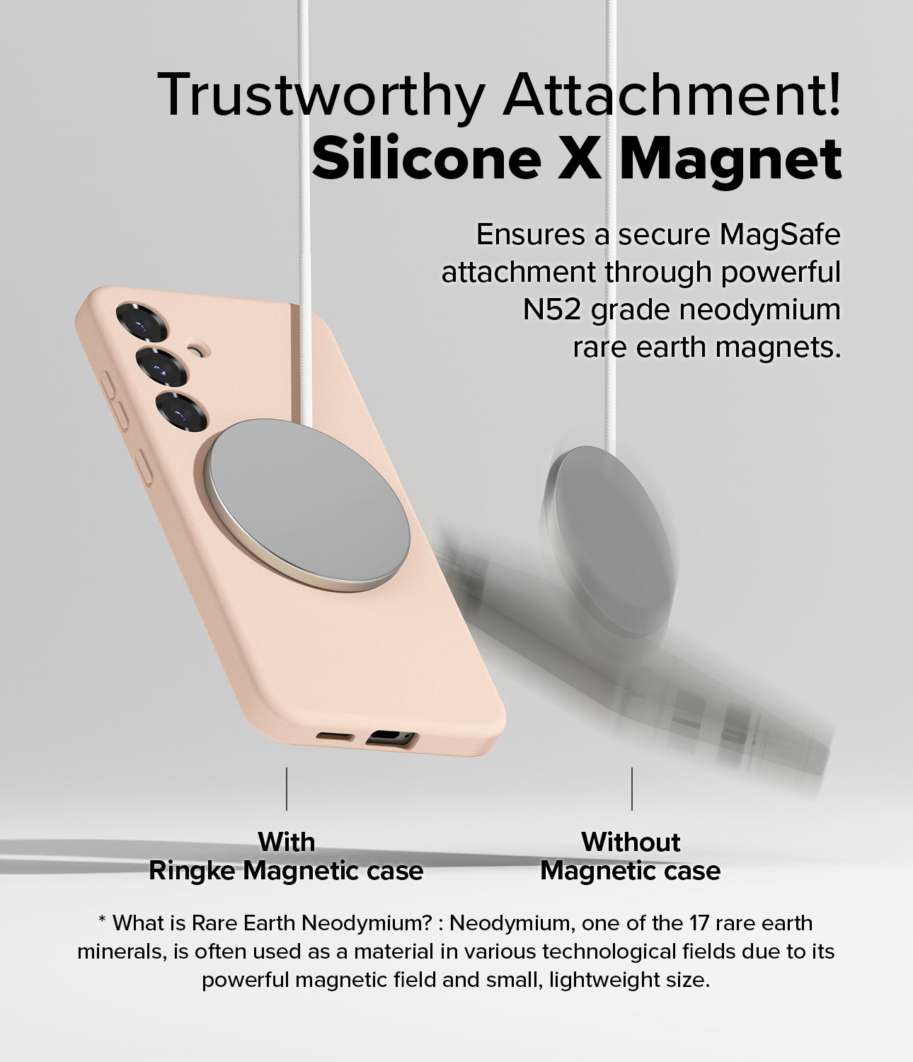 Galaxy S25 Silicone Magnetic | Trustworthy Attachment! Silicon X Magnet