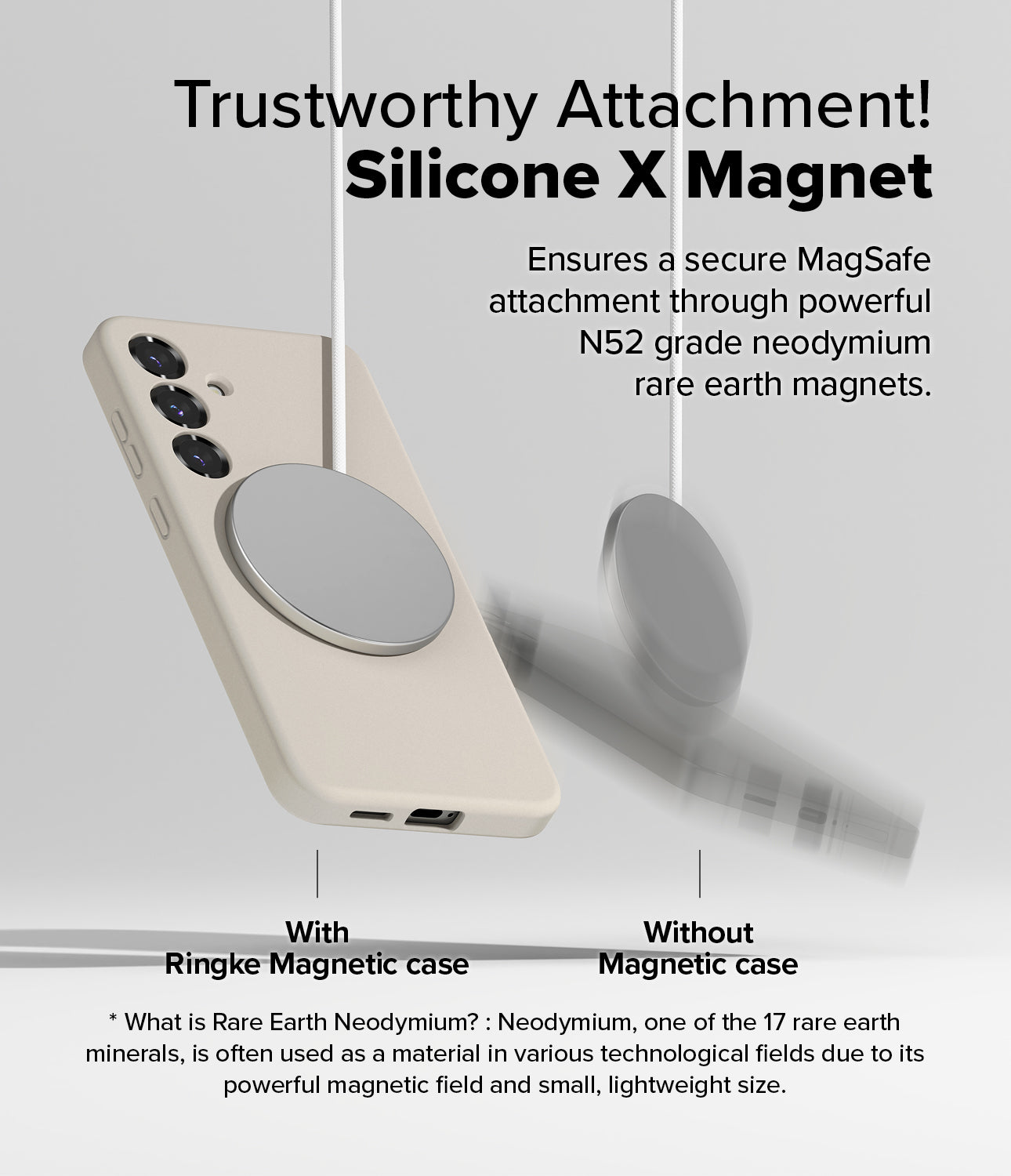 Galaxy S25 Silicone Magnetic | Trustworthy Attachment! Silicon X Magnet