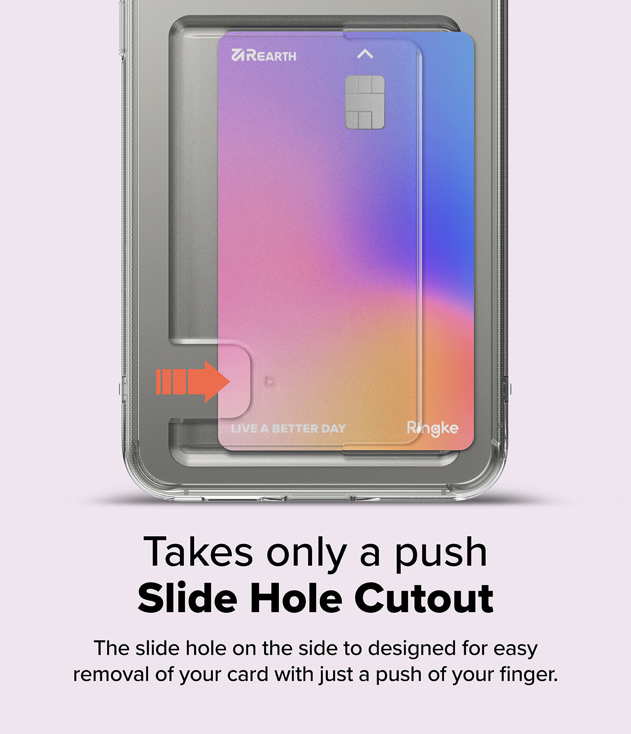 Galaxy S25 Plus Fusion Card | Takes only a push Slide Hole Cutout