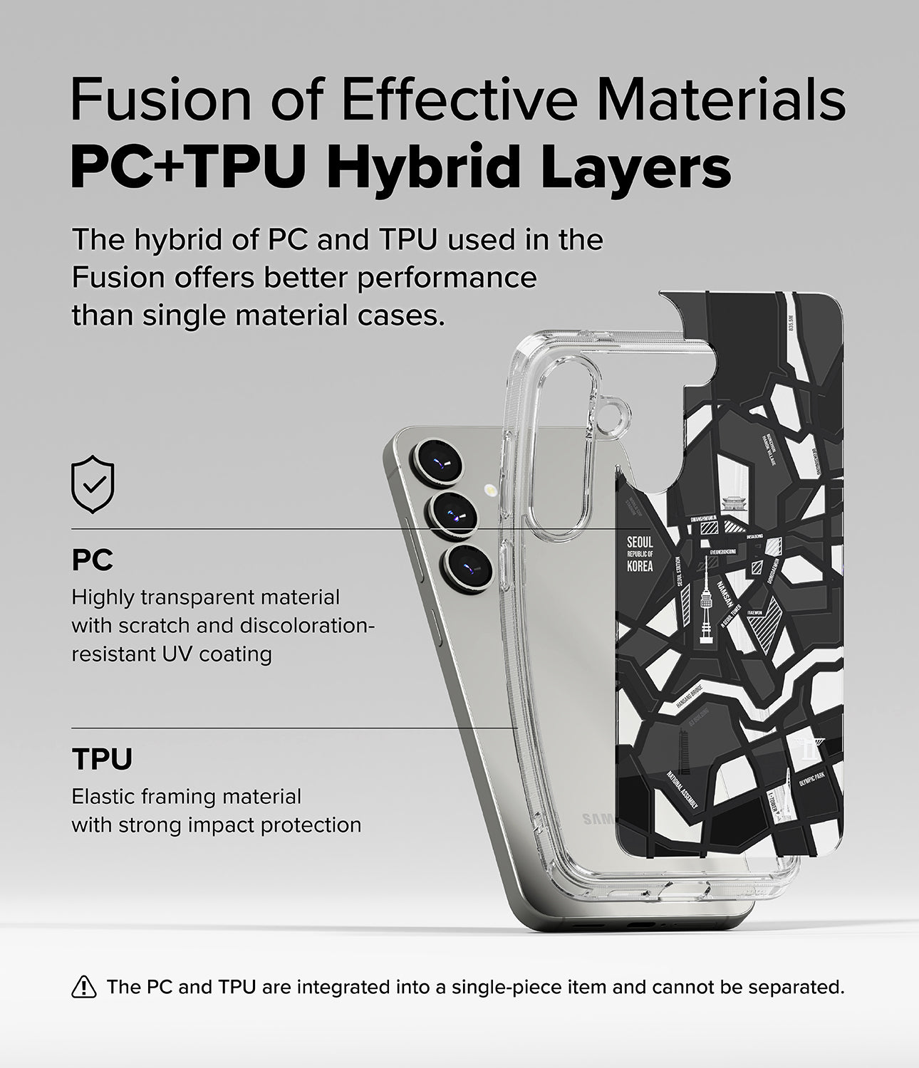 Galaxy S25 Plus Fusion Design | Fusion of Effective Materials PC+PU Hybrid Layers