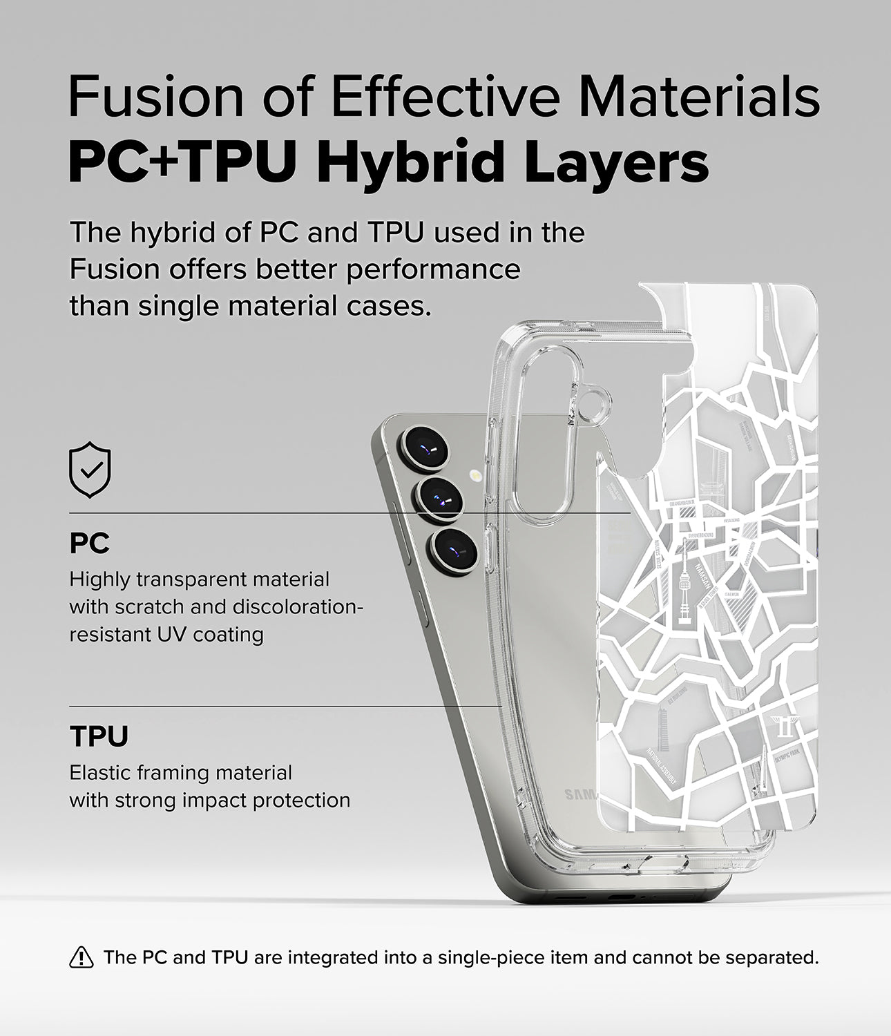 Galaxy S25 Plus Fusion Design | Fusion of Effective Materials PC+PU Hybrid Layers