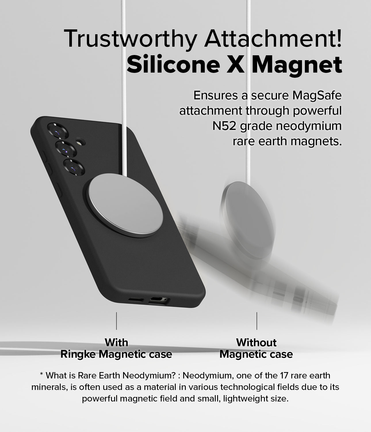 Galaxy S25 Plus Silicone Magnetic | Trustworthy Attachment! Silicon X Magnet