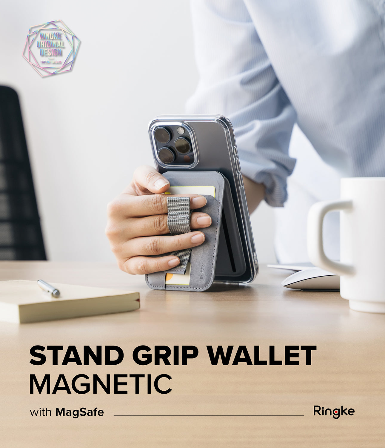 Ringke Stand Grip Magnetic Card Holder Wallet - By Ringke