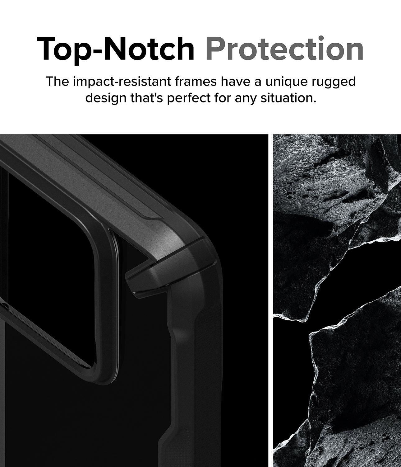 Xiaomi 14 Case | Fusion-X - Black - Top-Notch Protection. The impact-resistant frames have a unique rugged design that's for any situation.