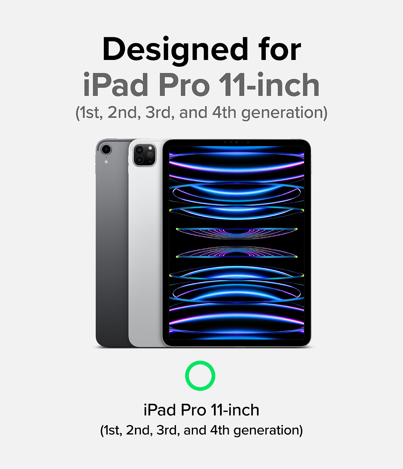 designed for ipad pro 11 inch (1st, 2nd, 3rd, 4th generation)