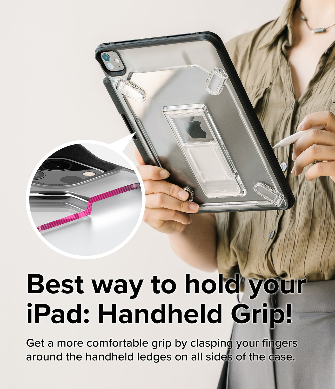 Best way to hold your iPad: Handheld Grip!