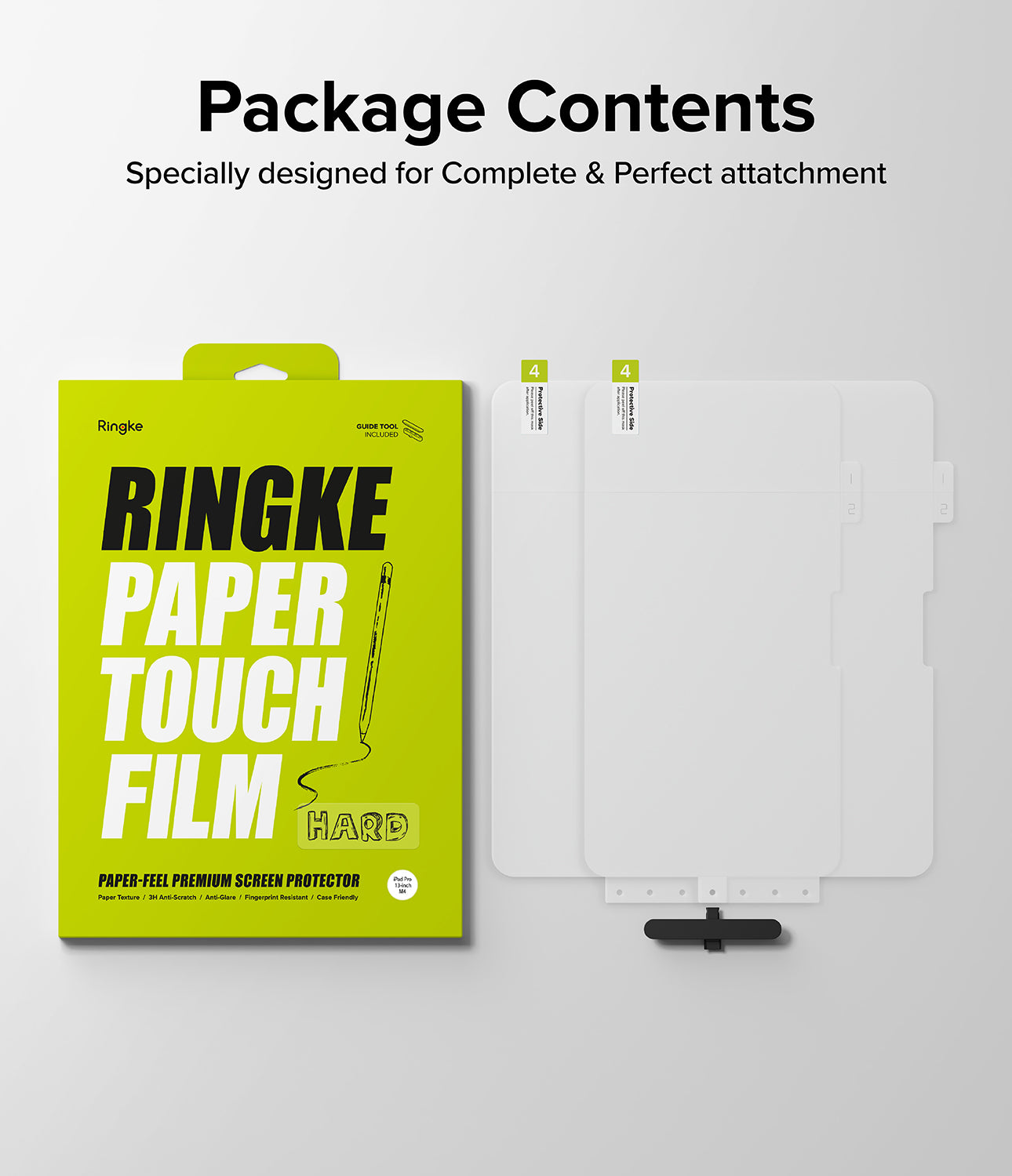 iPad Pro 13" (M4) Screen Protector | Paper Touch Film - Hard - Package Contents. Specially designed for Complete and Perfect attachment.