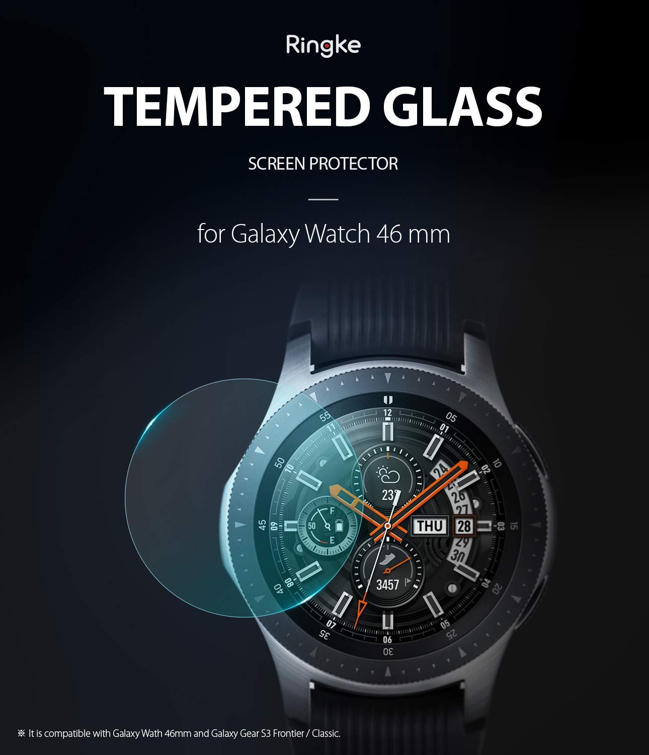 Samsung galaxy watch 46mm glass on sale