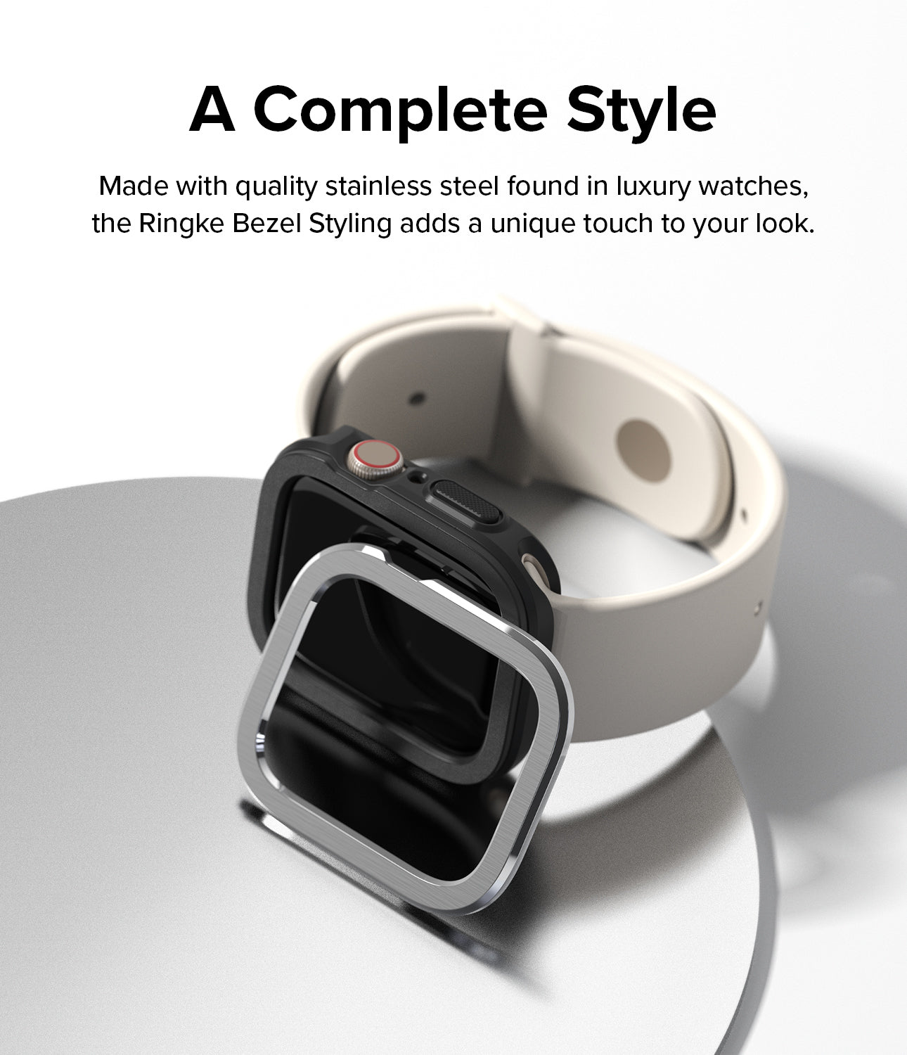 Apple Watch Series (41mm / 40mm) | Air Sports (Black) + Bezel Styling