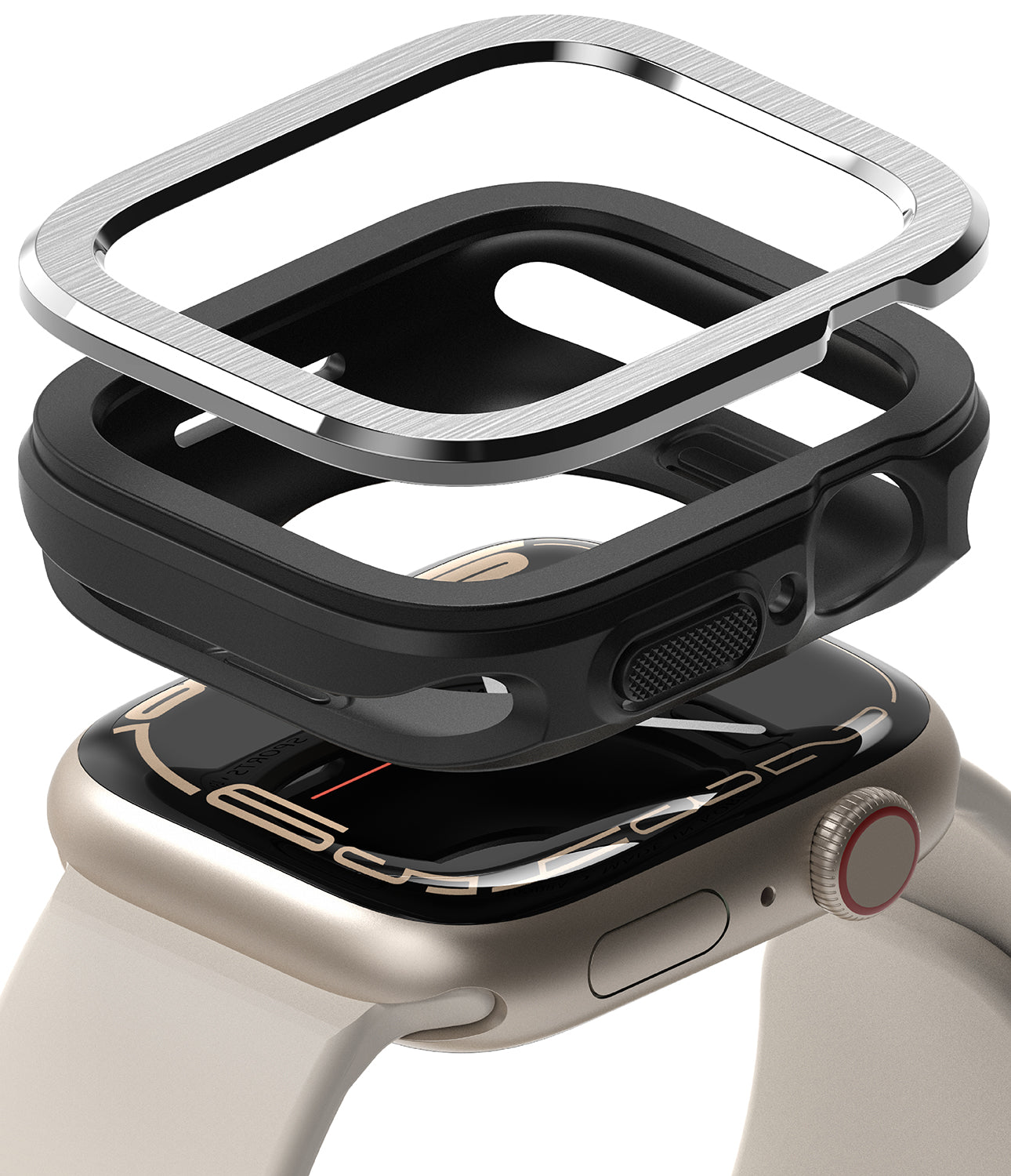 Apple Watch Series (41mm / 40mm) | Air Sports (Black) + Bezel Styling