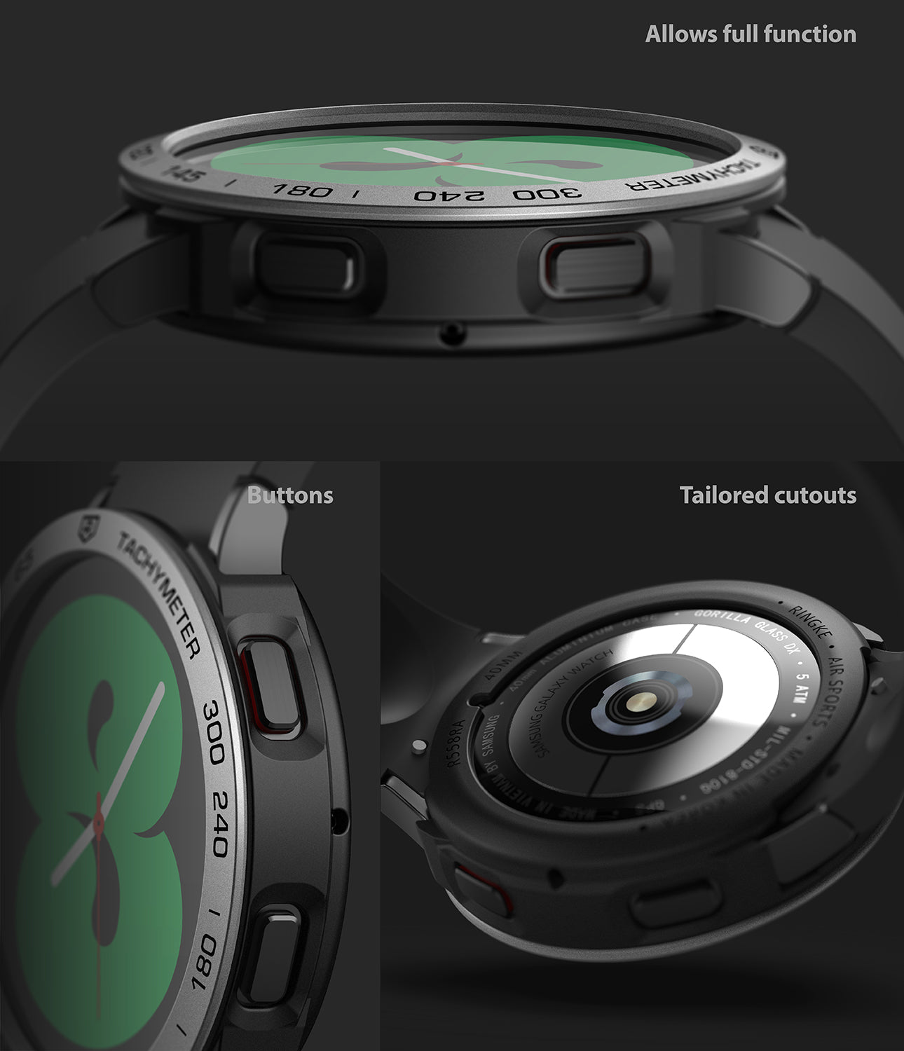 Galaxy Watch 4 40mm | Air Sports Black + Bezel Styling