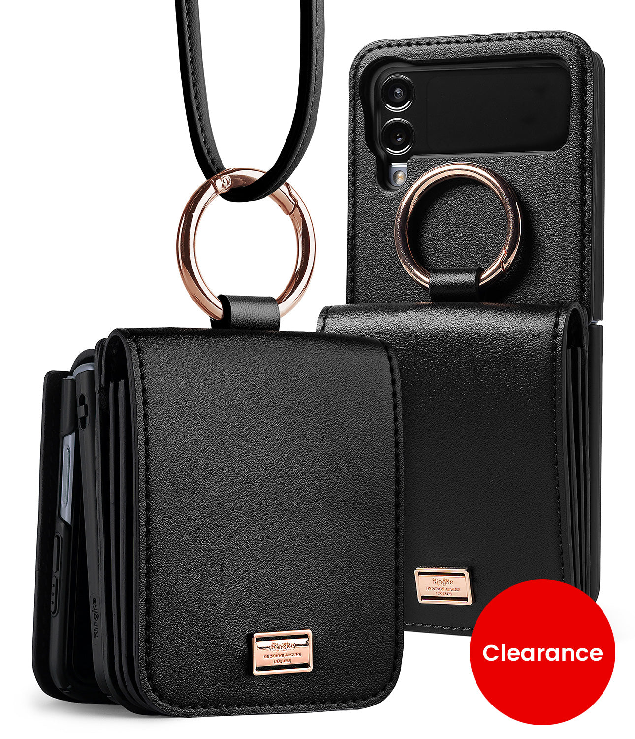Fashion Artificial Leather Phone Case For Galaxy Z Flip 5 Z Flip 4