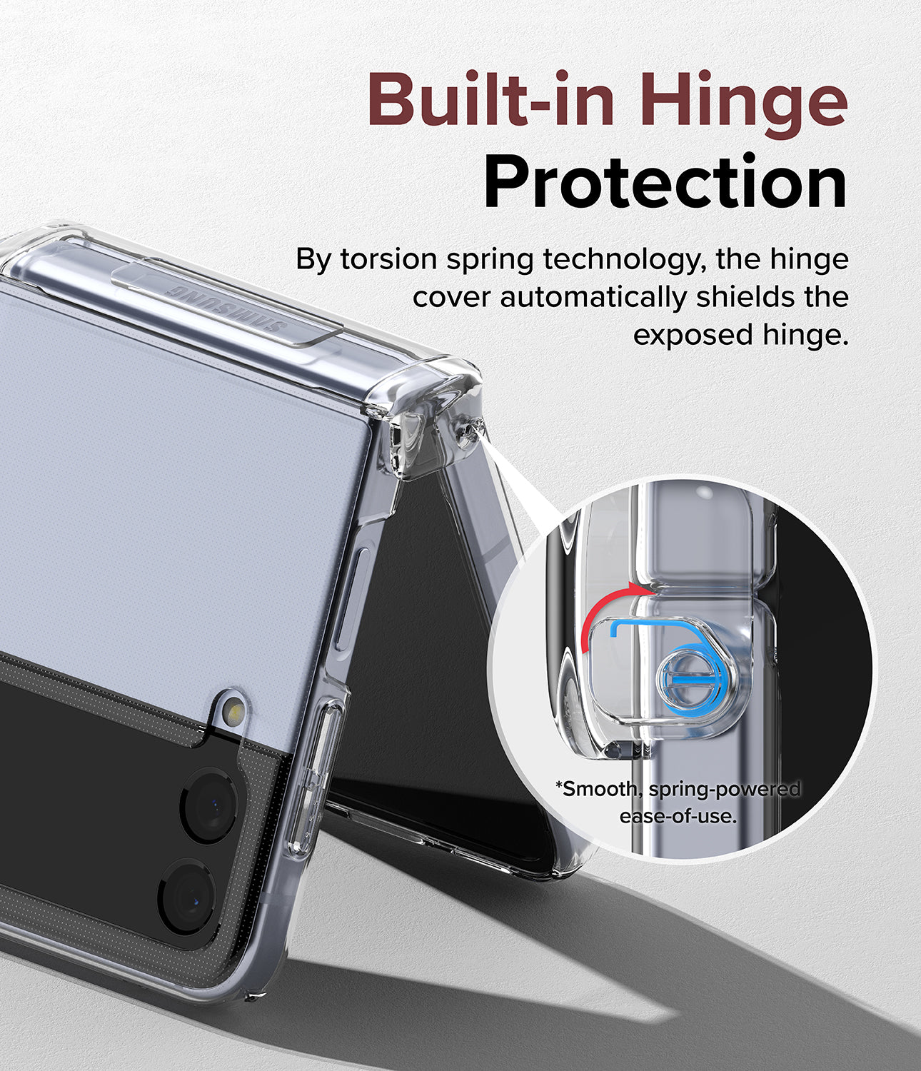 Compatible with Samsung Galaxy Z Flip 4 Case with Hinge Protection
