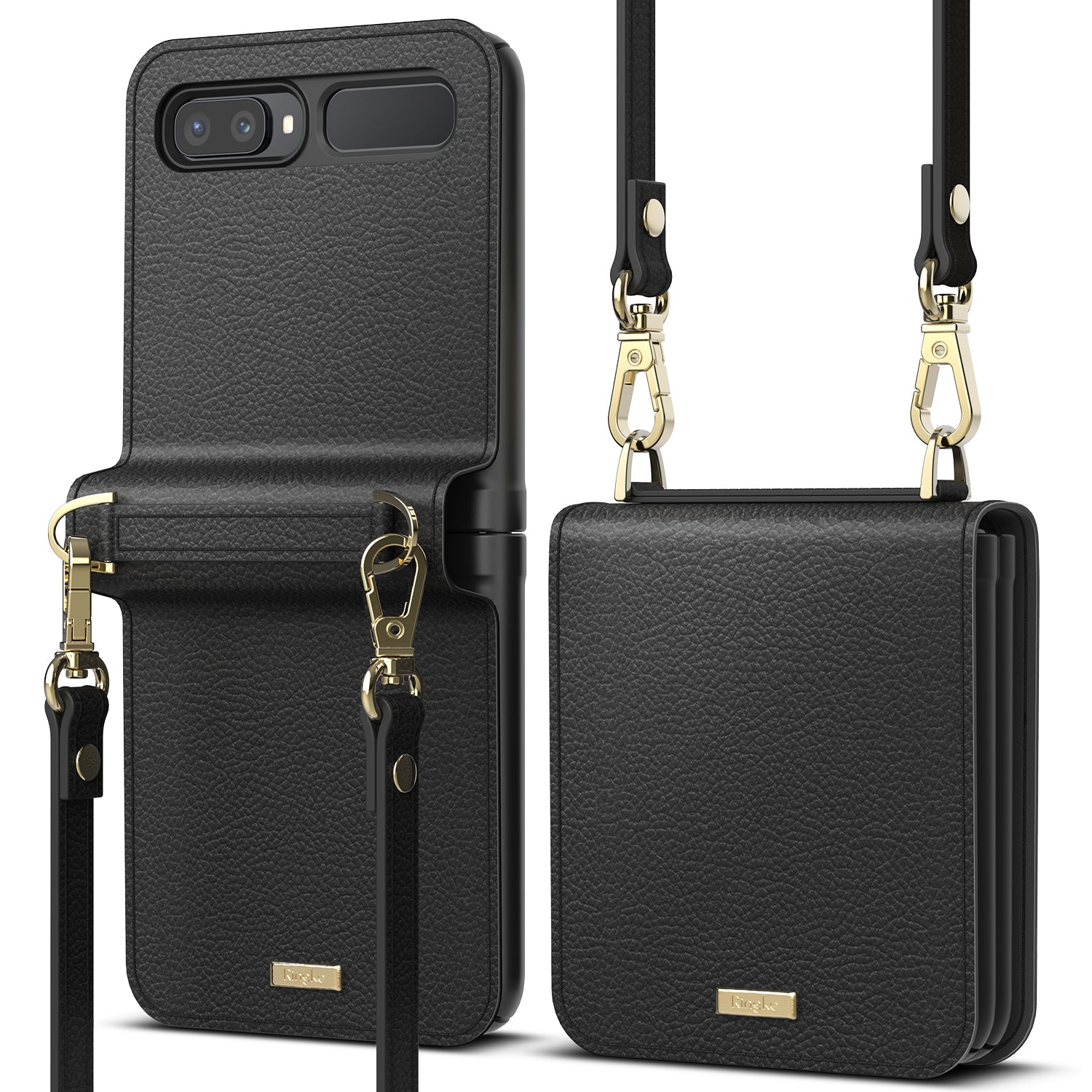 ZFlip5/4 Fashion Plaid Leather Crossbody Case For Samsung Galaxy Z