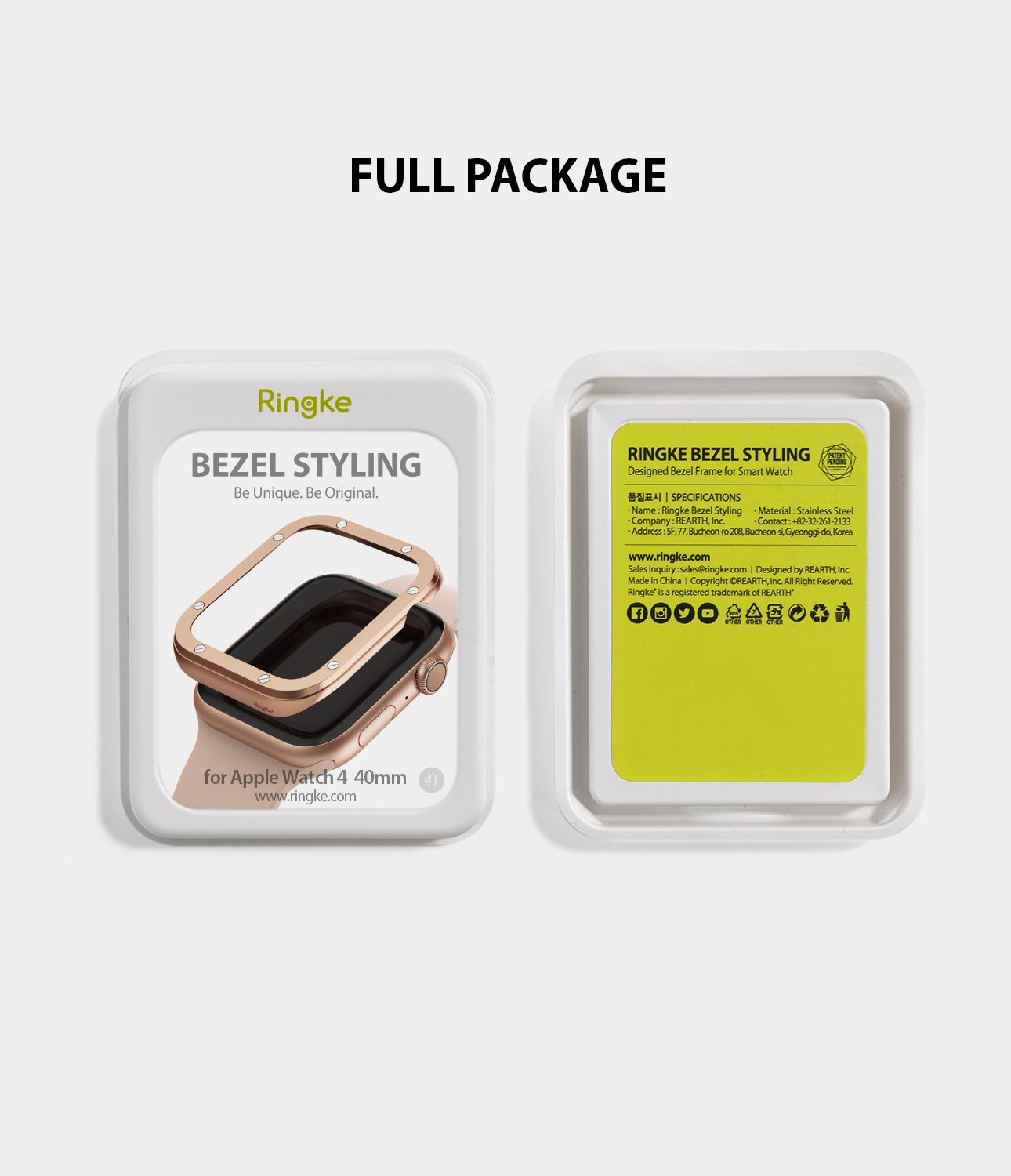 Apple Watch Series 6 / SE / 5 / 4 (40mm) | Premium Bezel Styling Hublot 41  Rose Gold
