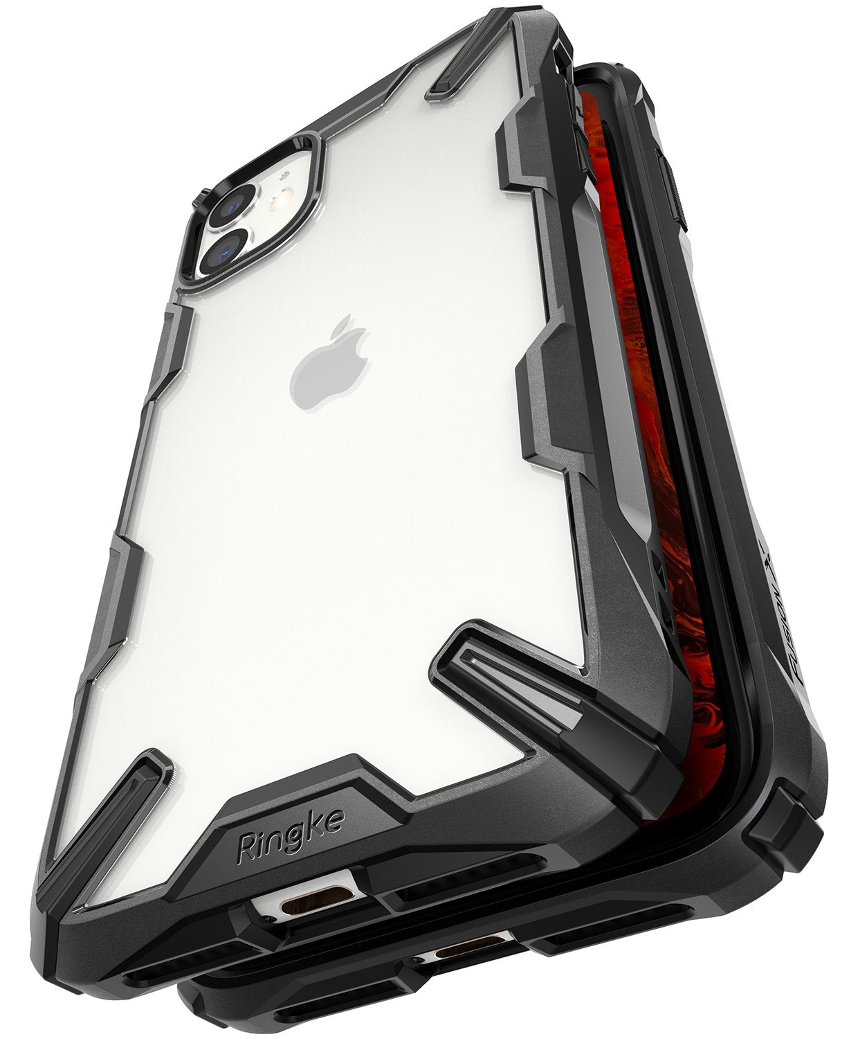 Ringke Fusion Compatible with iPhone 11 Case, [Built-in Lanyard Hole]  Transparent Shockproof Bumper Raised Bezel Sturdy Cover Designed for iPhone  11